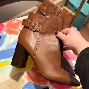 Aquatalia brown studded boots